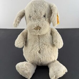 STEIFF Baster Puppy Dog 240591 Light Gray 12" Plush Soft Cuddly Friends